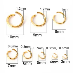 Bulk Stainless Steel Open Jump Rings for DIY Jewelry Making - Wholesale Accessories Supplies (Split ring X 100pcs)