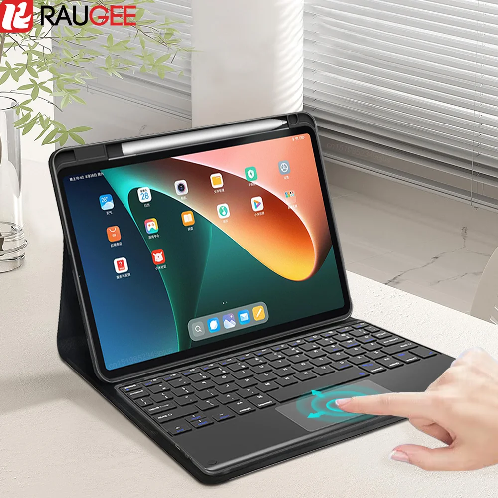 Чехол с клавиатурой для Xiaomi Mi Pad 6 Pro, чехол с клавиатурой, чехол для планшета Xiaomi Pad 5 Pro, Redmi Pad SE 2023, чехол с Bluetooth-клавиатурой