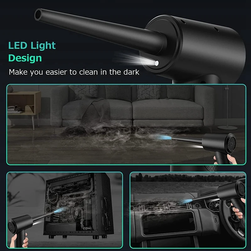 전기 먼지 송풍기 키보드 청소, 노트북, 소파, 자동차, 사무용품, 검정색 플라스틱