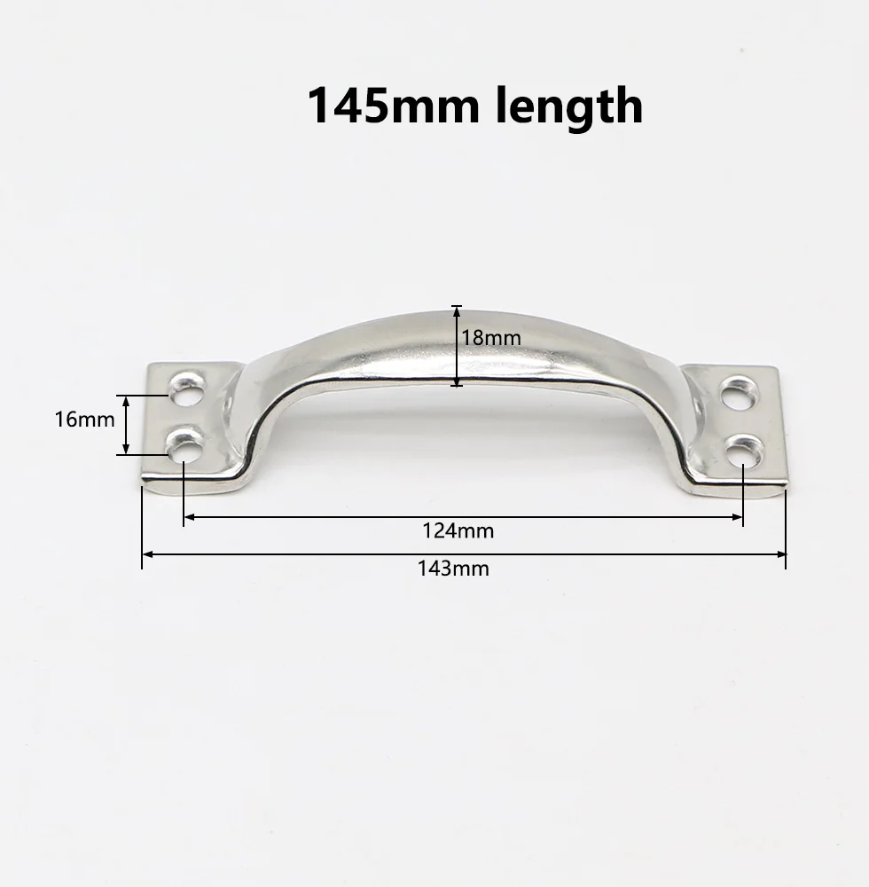 Door Handles Stainless Steel Handle Arc Luggage Cabinet Drawer Wooden Door Old-fashioned Ordinary Simple