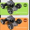 4WD Drive Watch Dual Control Stunt Drift RC Car 2.4G Gesture Sensing One Key Deform Racing Off Road Twist Remote Control Car Toy 6