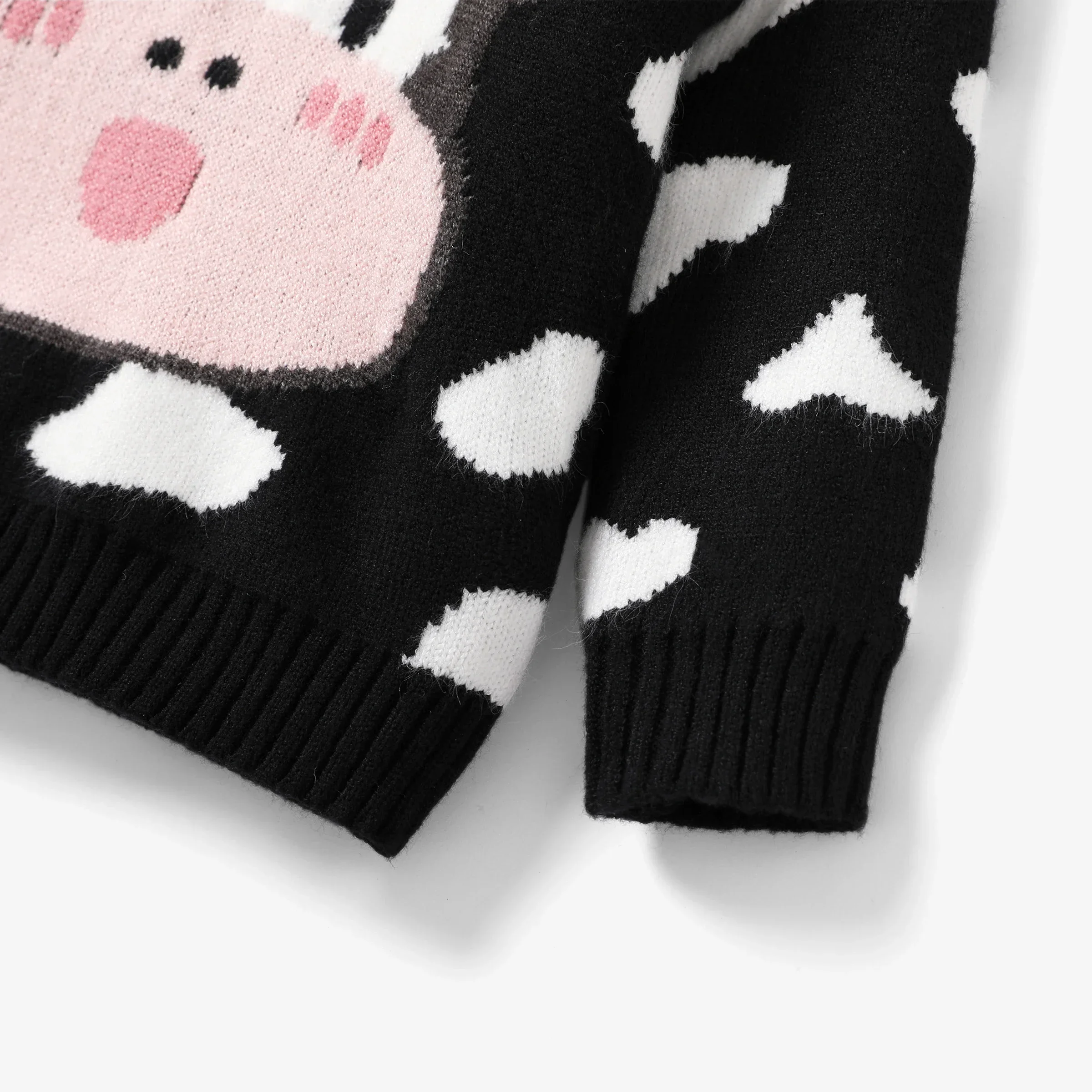PatPat Baby Girl/Boy Cow Cute Animal pattern Striped Sweater Soft and Comfortable Perfect for Outings and Daily Wear