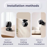 Nouveau surveillance de sécurité Xiaomi haute définition 4K 360 °   Mini caméra WiFi rotative, pas besoin d'une prise pour la ma 3