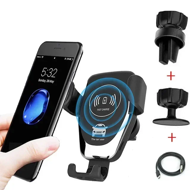 Wireless Charging Phone Car Holder Charger 30W For iPhone 15 14 13 12 11 Pro XS Max XR Samsung Xiaomi Fast Car Wireless Chargers