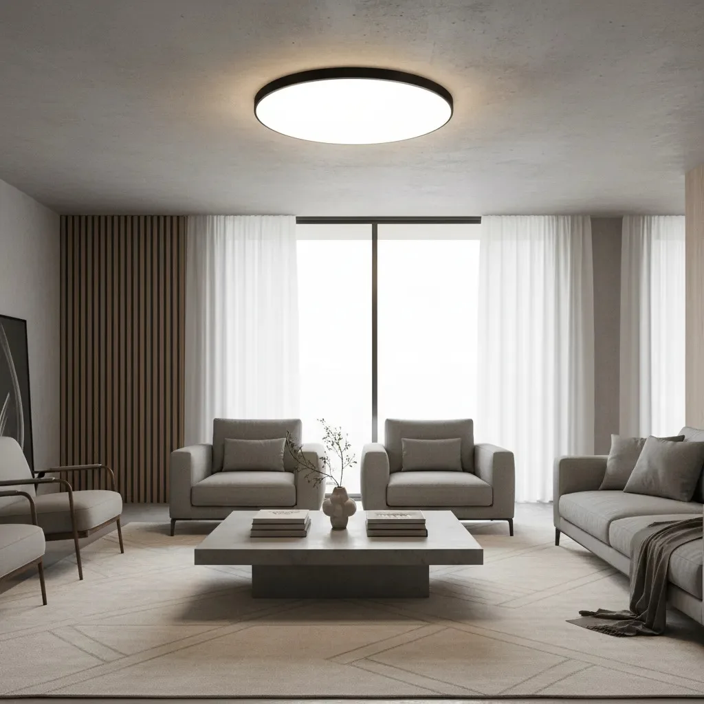 Dimmable Modern LED Ceiling Light Fixture with Remote Control