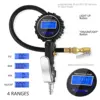 Dial Size Digital Pressure Gauge LCD Backlight Quick Connect Coupler 3-200 PSI Tire Inflator Air Chuck Compressor Accessories 3