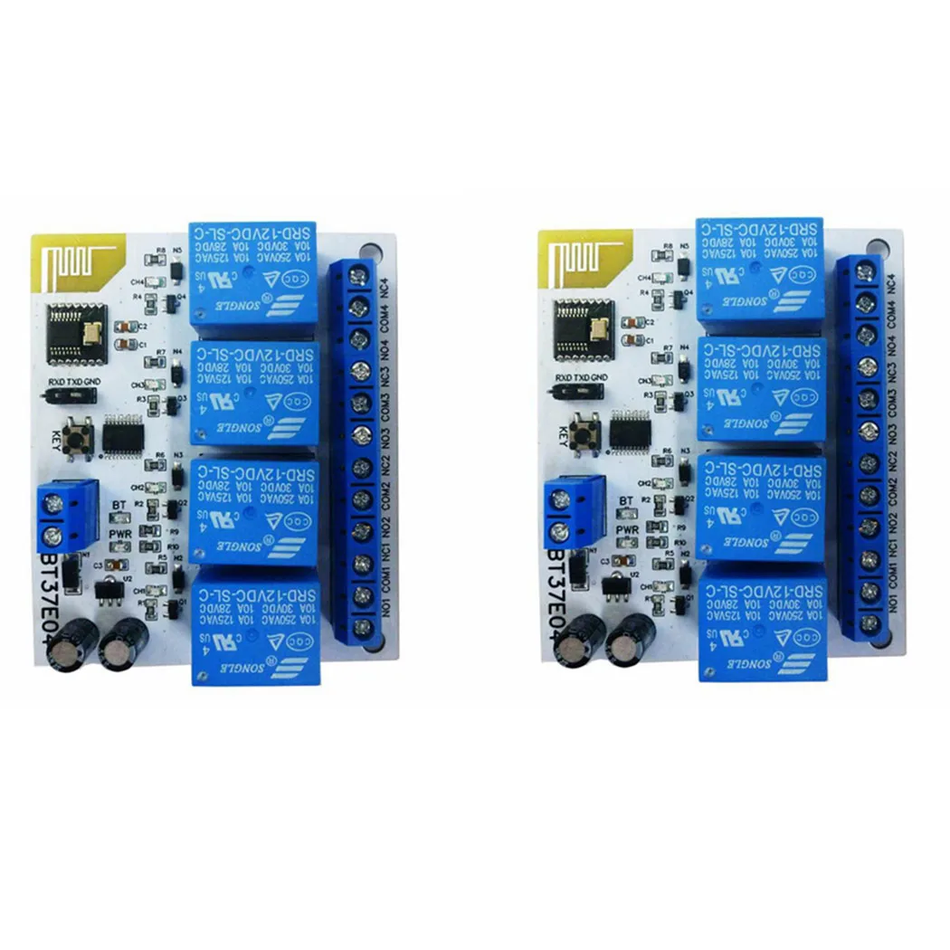 2 Pz 4 Ch Dc 5V/12V Ios Android Bluetooth-Compatibile Ble Relay 2.4G Rf Telecomando Modulo Iot Comando Personalizzazione Interruttore