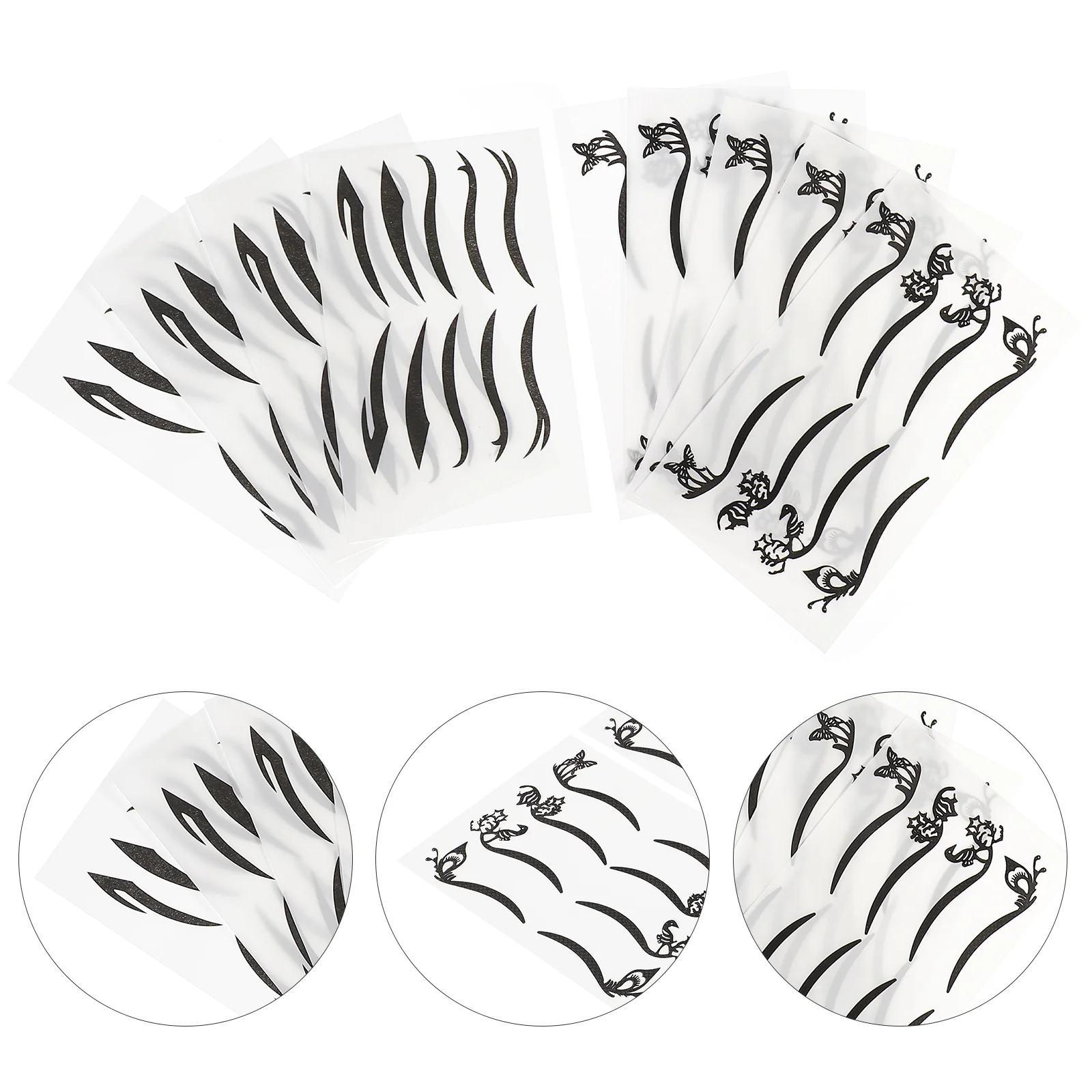 

Eye Tattoo Stickers Liner Eyeliner Tattoos Tape Decal Face Reusable Strip Adhesive