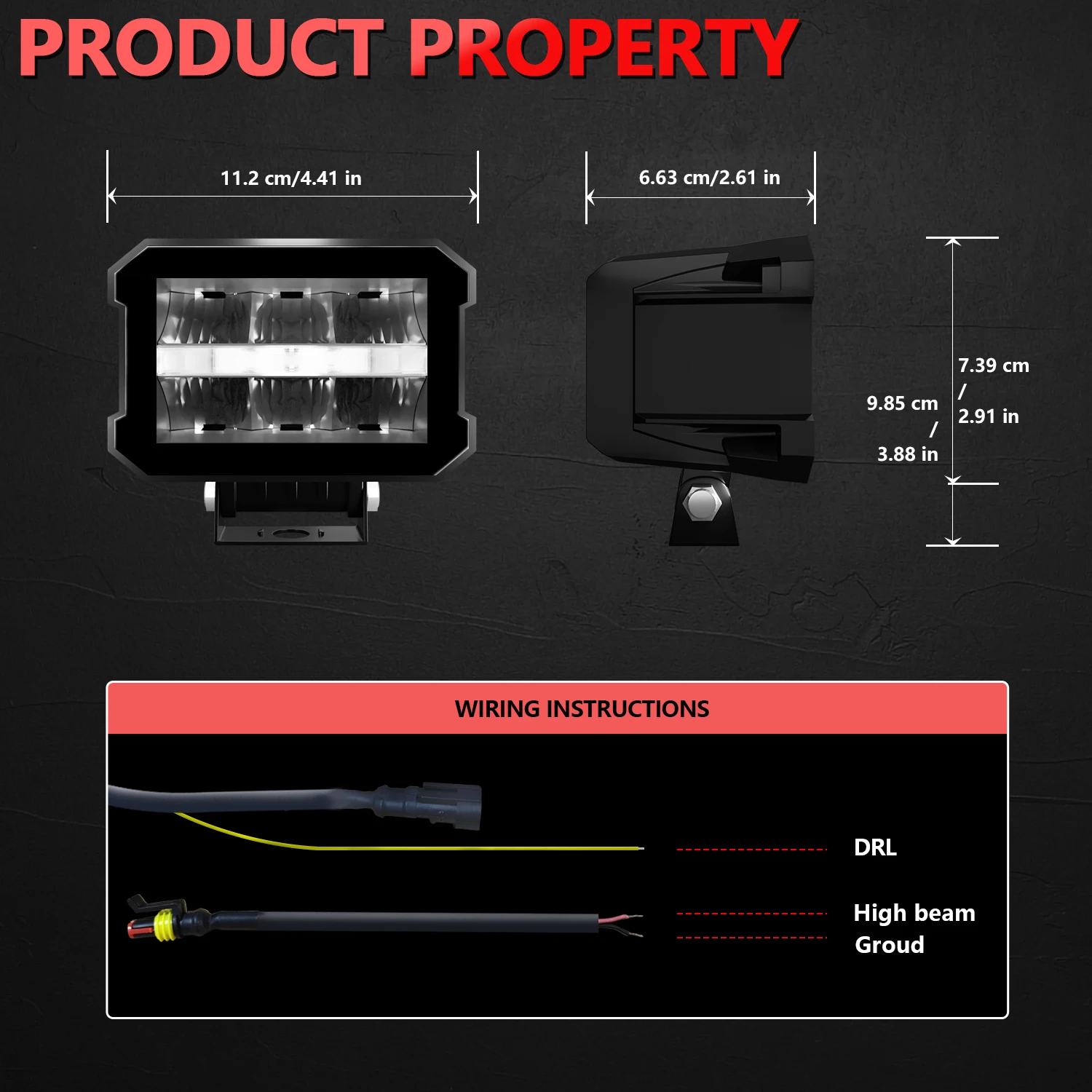 Car LED Floodlight Lamp Angel Eyes DRL 400w Light Led Bar 12v LED Lighting Work