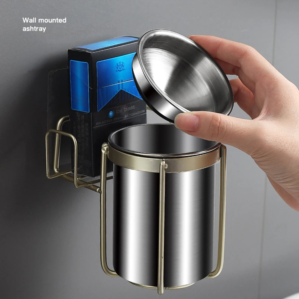 Cigarettes Ashtray Ashtrays Wall Mounted Cigarettes Weed Ashtrays Waterproof Cigarette Bin Ashtray Storage Grid Home Bedroom Toilet