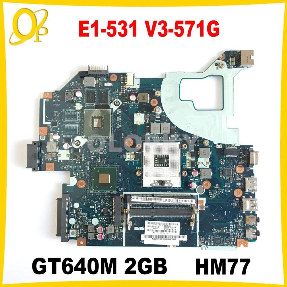 

Q5WVH Q5WV1 LA-7912P Mainboard for Acer Aspire E1-531 V3-571G E1-571G Laptop Mainboard GT640M 2GB GPU HM77 DDR3 Fully tested