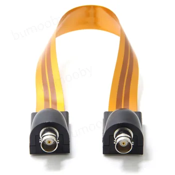 32cm BNC Female Flat Window Feed Through Ghost Patch Cable Extremly Thin Slim