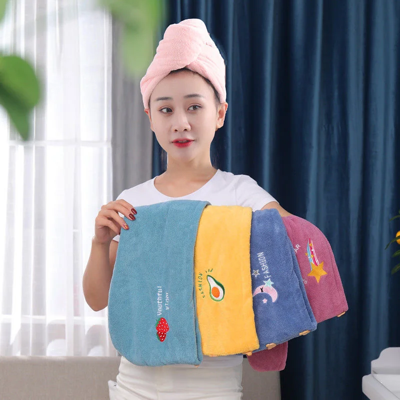 Shower Cap Hair Towel Women Girl's Hair Drying Hat Quick-dry Hair Towel Cap Hat Bath Microfiber Solid Towel Shower Cap Single Turban 1pc