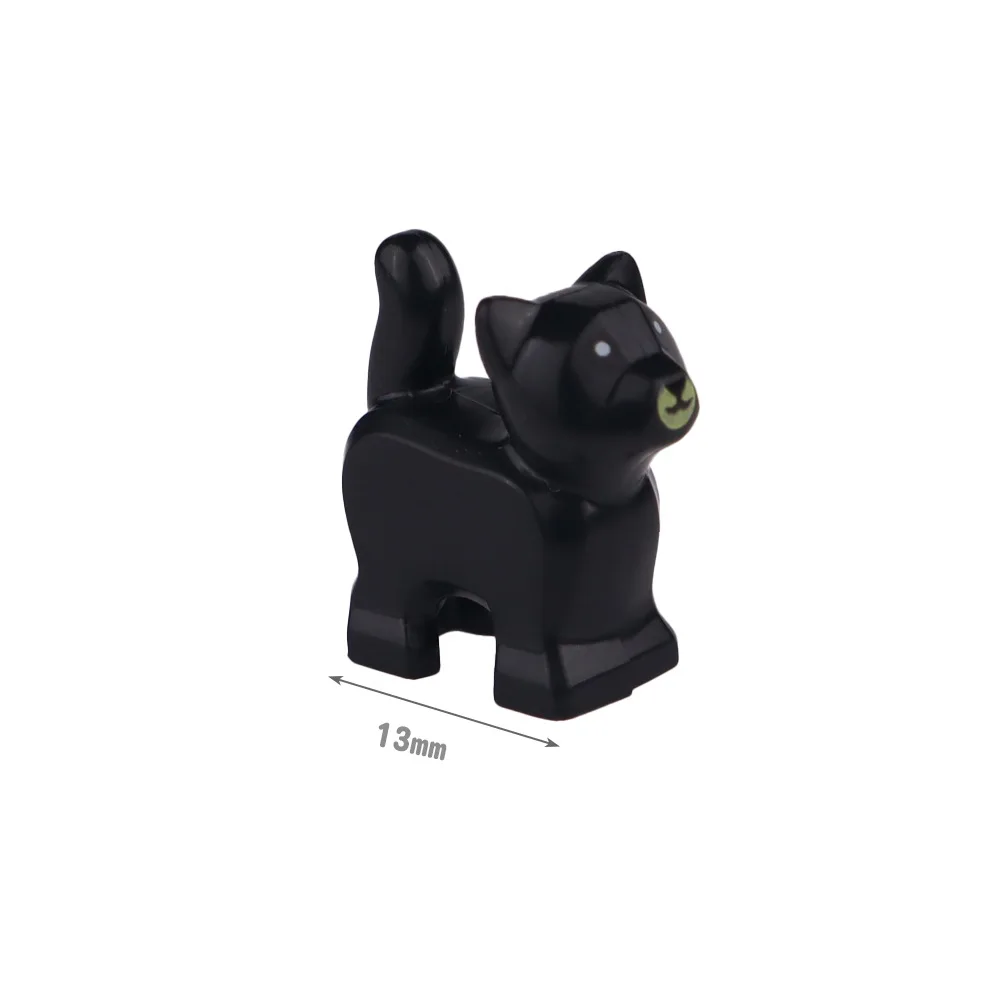 Simpatici animali gatto bambino gattino 80686 pb01 in piedi con bocca nera naso e occhi modello Building Block giocattoli MOC giocattoli per bambini - immagine 2