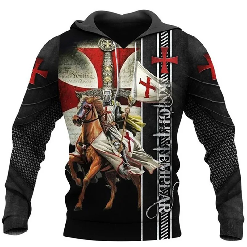 thumbnail image 1 of Sudadera con capucha estampada en 3D de la Orden de los Caballeros Templarios para hombre, sudadera con capucha con gráfico de la Orden de los Templarios pop, sudadera con capucha estilo hipster para, 1 of 4