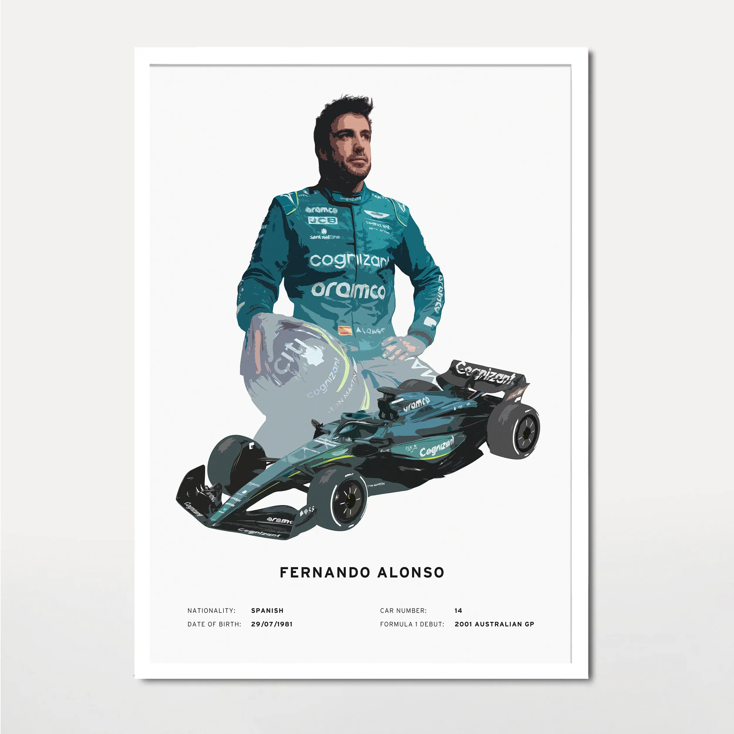 Fernando Alonso F1  F1 poster, F1 art, Racing art