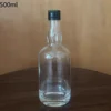 Custom Color 500ML Glass Bottle With Screw Black Lid 1