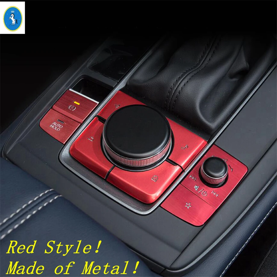 

Car Accessories Shift Gear Panel Decor Start Stop Engine Push Button Ring Cover Trim For Mazda 3 2019 - 2022 / CX-30 2020 - 2022