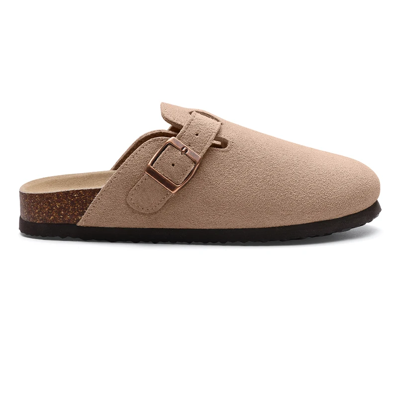 Smile PoP New Cork Clogs Slippers For Women Suede Clogs Slippers Fashion Brand Beach Slippers Outdoor Antiskid Home Slippers 4