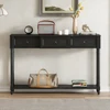 TREXM Console Table Sofa Table with Drawers for Entryway with Projecting Drawers and Long Shelf (Espresso, OLD SKU  WF189574AAB) 2