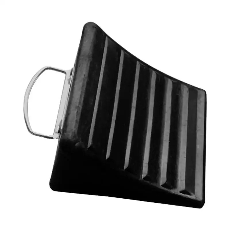 

RV Wheel Chock Solid Heavy Duty Rubber Wheel Toppers Solid Wear-Resistant Rubber Wheel Stoppers For Travel Trailers RV Cars