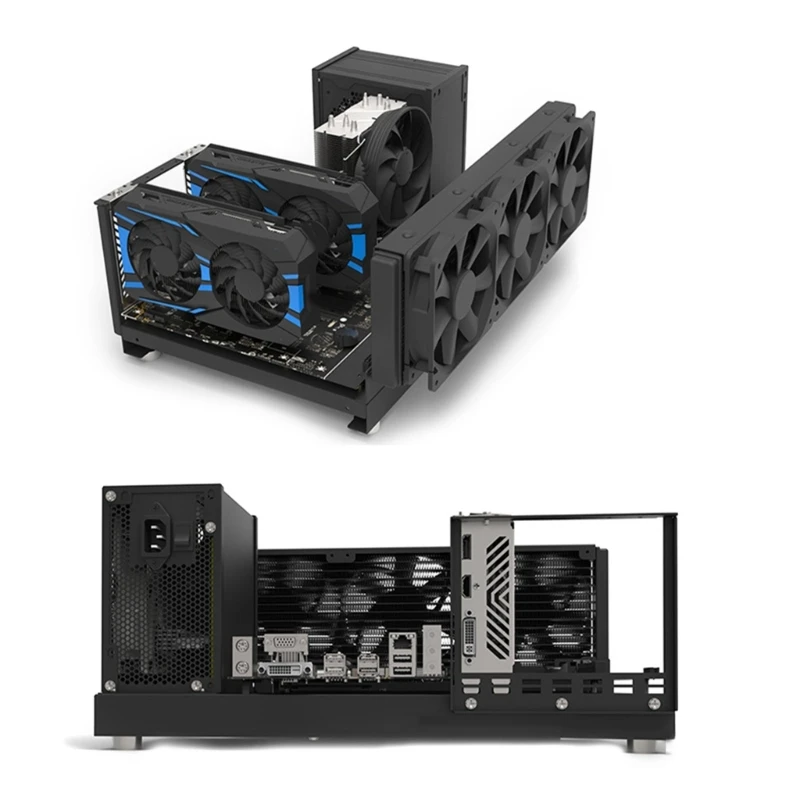 DIY Computer Motherboard Case Rack Personality ATX Open Chassis Vertical Overclocking Open Aluminum Frame Chassis Rack