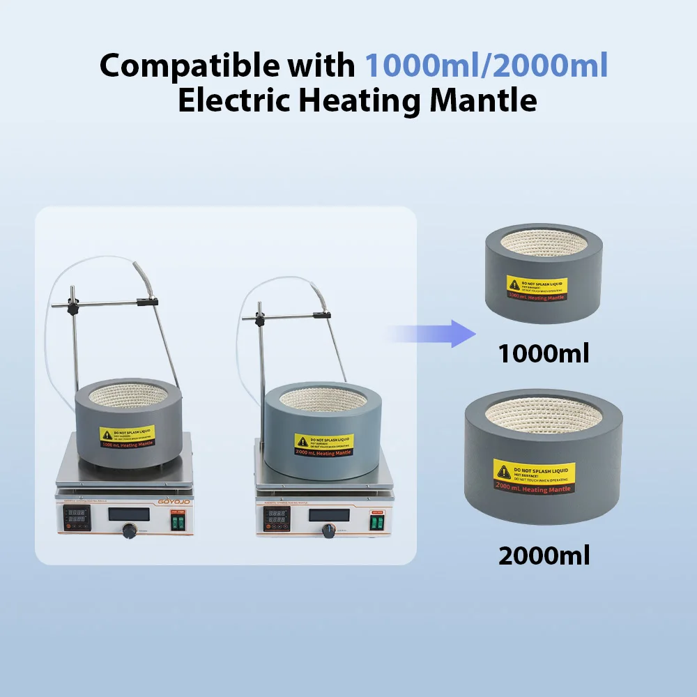 2 in 1 Digital Electric Heating Mantle 1000ml Magnetic Stirrer Hot Plate Lab The