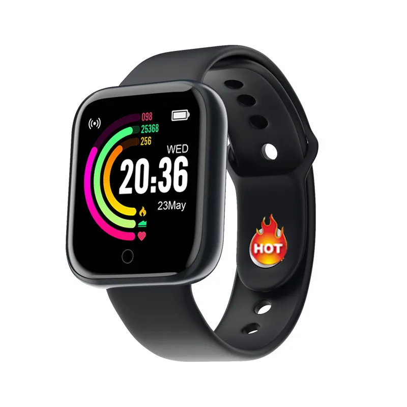 2021 Hot Selling Smart Watch Men Women Digital Watches Bluetooth Sport FitnessTracker Pedometer Y68 Smartwatch for Android Ios 