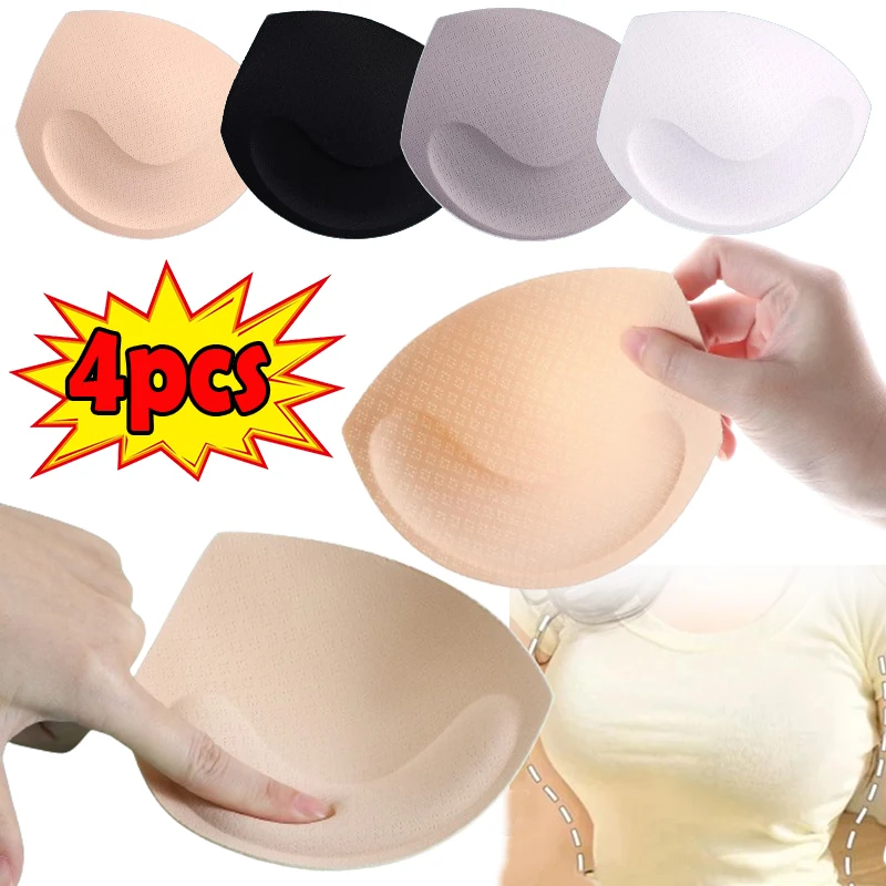 

4pcs Irregular Sponge Push Up Bra Pad Set for Women Invisible Insert Swimsuit Bikini Breast Enhancers Chest Cup Pads Accessories