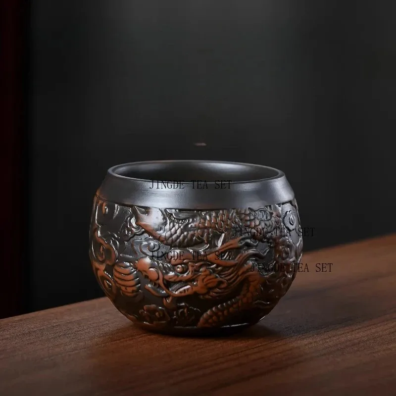 Small capacity purple pottery owner's exclusive cup exquisite high-end kung fu tea set for home guests to drink tea cup