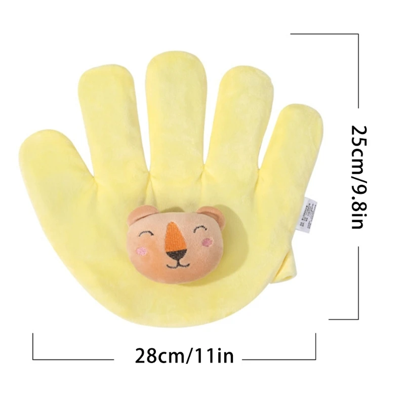 Novorozence uklidňující ruka polštářek měkké ruka podhlavník kreslený živočich uklidnit hračka G99C