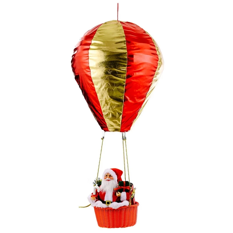 

Santa Claus Hot Air Balloon Christmas Mall Hotel Atmosphere Ceiling Ornament For Xmas Decoration Birthday Home Supplies