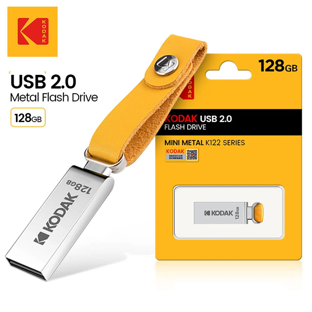 Kodak K122 USB 2.0 Flash Drive 128GB Pen Drive 64GB Memory Stick U Disk 32GB High Speed Pendrive USB 2 .0 For Phone PC 1