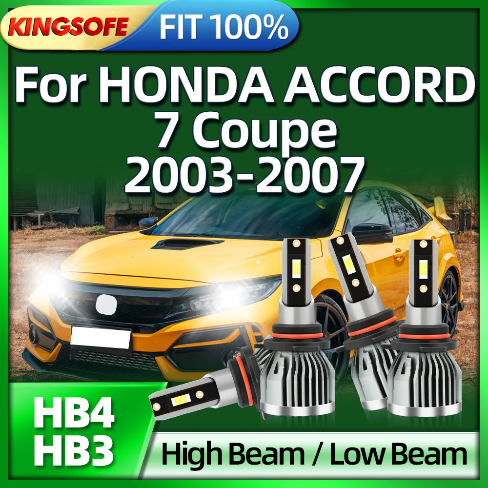 

KINGSOFE 150W LED Headlight High Power HB3 HB Lamp 6000K Car Light For HONDA ACCORD 7 Coupe 2003 2004 2005 2006 2007