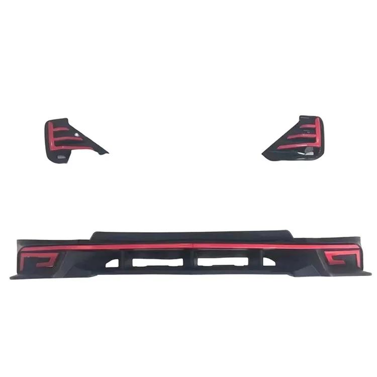 body kit car accessories sport bumper spoiler bar auto front lip guard with led lamp For Hilux Revo