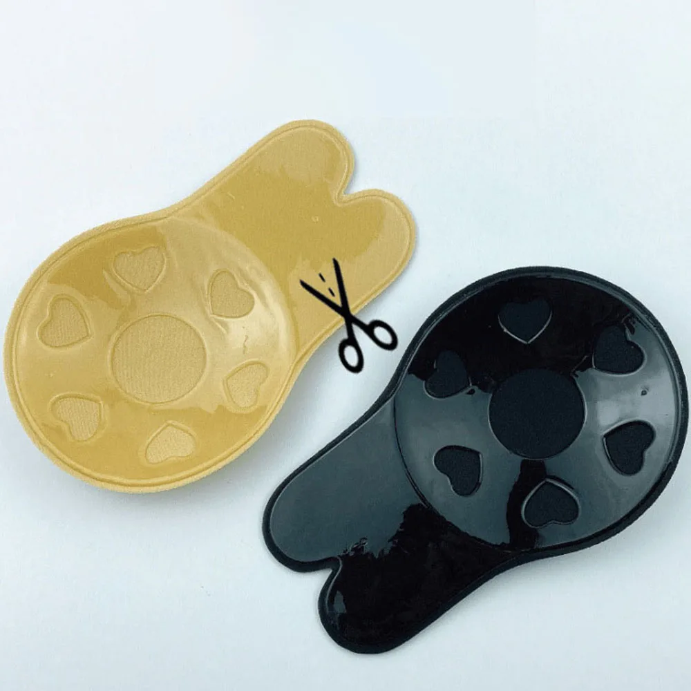 

Women Push Up Bras Self Adhesive Nipple Cover Silicone Strapless Invisible Bra Pads Reusable Sticky Breast Lift Chest Paste New