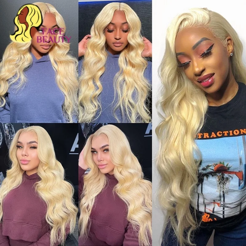Facebeauty Color 613 Blonde Hair Weave 1/3/4 Bundles Peruvian Body Wave Remy Hair Bundle 8 To 30 inch Human Hair Weft Can Be Dye 5