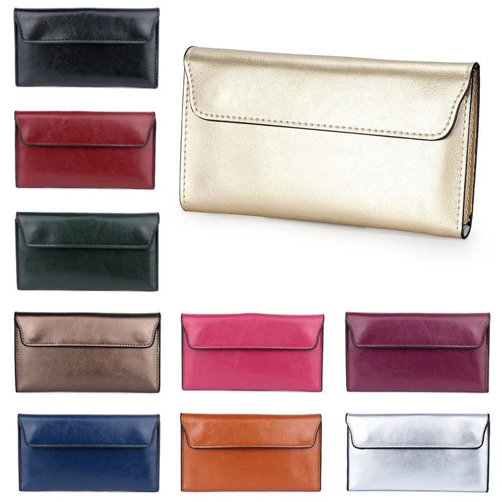 Elegant Slim Leather Women's Wallet – Large Capacity Coin Purse & Portable Clutch