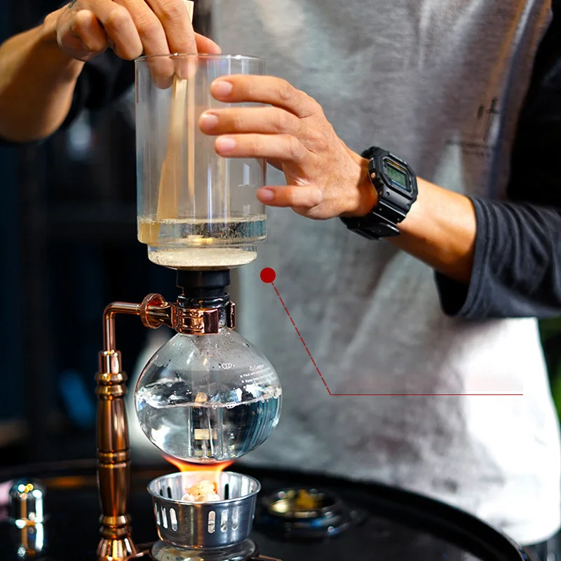 3/5cups Syphon coffee maker Siphon coffee pot Resistant Glass Brewing teaware cafes Coffee Pot Coffee Maker Espresso Coffee Maker Espresso Maker Iced Coffee Maker Pour Over Coffee Maker French Press Coffee Press Coffee Press
