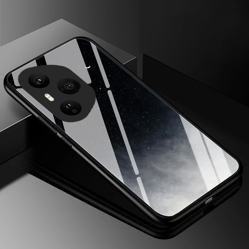 Luxury Tempered Glass Hard Back Bumper Phone Case