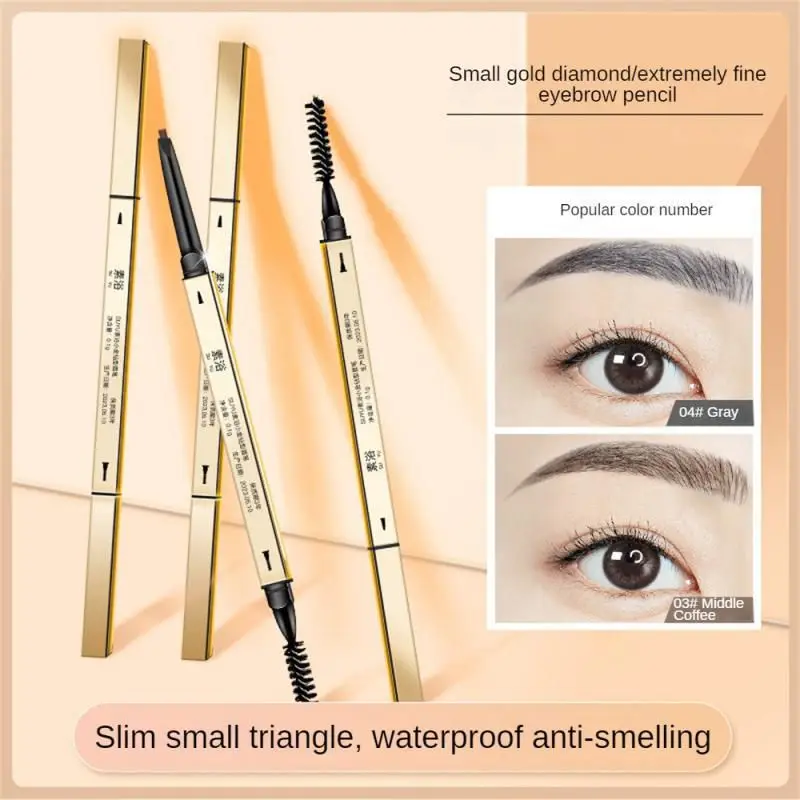 

50Pcs Small Gold Bar Double-headed Eyebrow Pencil Waterproof Durable Eyebrow Pencil Eyebrow Refill Cosmetics Eyes Makeup Tools