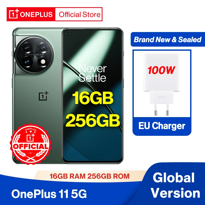 OnePlus-teléfono móvil 11 5G versión Global, smartphone con Snapdragon 8 Gen 2, 2K, pantalla AMLOED, 100W, SUPERVOOC, 5000mAh, nuevo