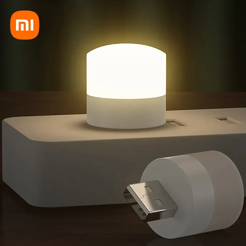 

Маленький ночник Xiaomi с USB-разъемом, светодиодный мини-светильник для книг, складной фонарь с внешним аккумулятором для кемпинга, круглый светильник для чтения с защитой глаз