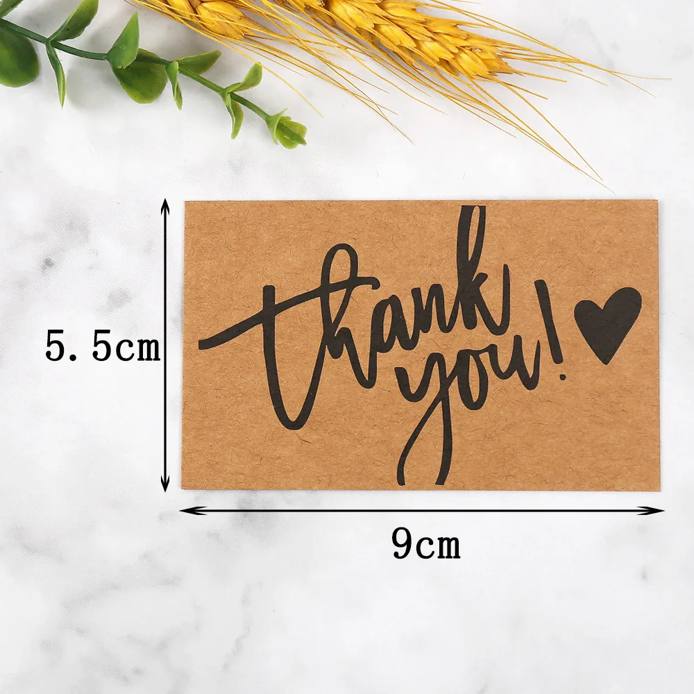 50PCS Kraft Paper Thank You Cards – Blank Greeting Cards for Kids Birthday, Baby Shower... - SKU BGC02113 - UGI Packaging