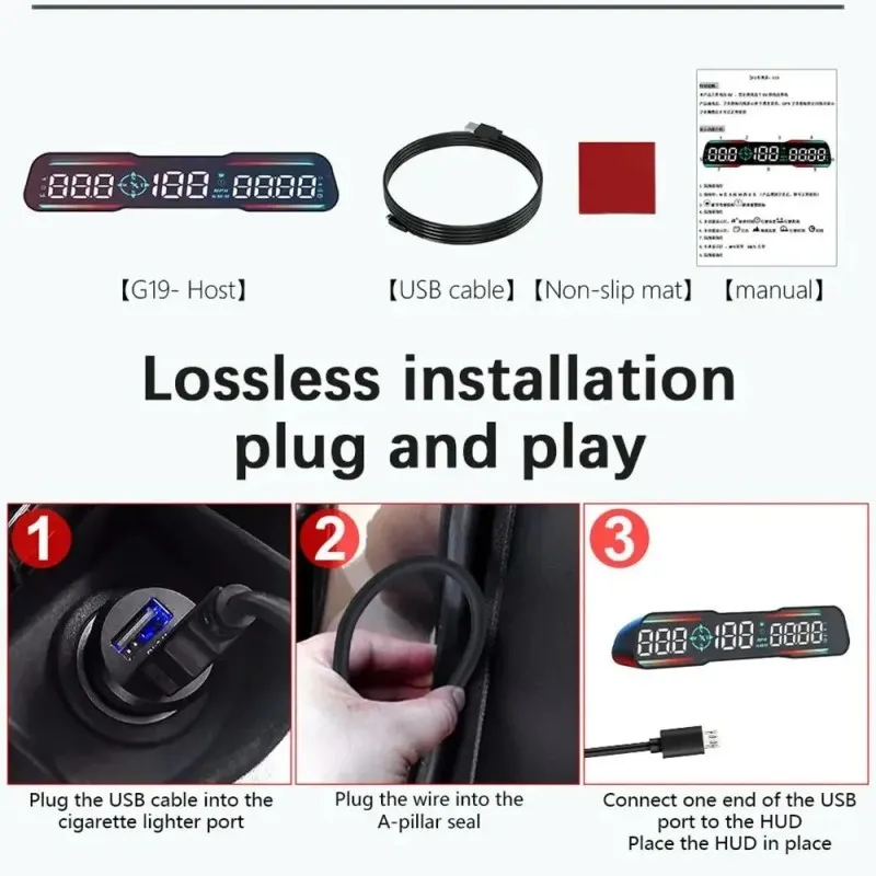  HUD  ÷  LCD  , LED GPS, Beidou ڵ ׼, G19