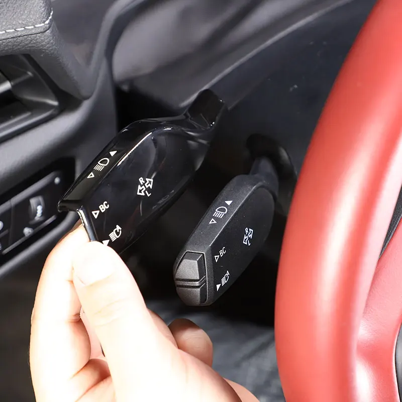 

For Toyota GR Supra A90 MK5 2019-2023 ABS car turn signal windshield wiper lever switch cover trim sticker car Accessories