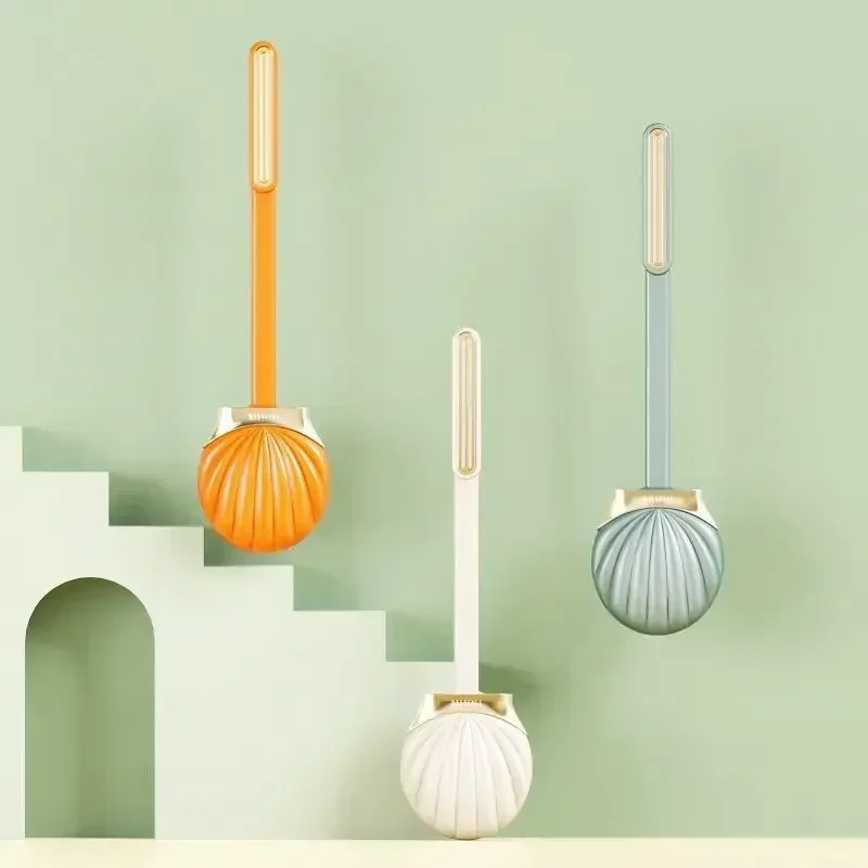 Shell toilet brush no dead corners household non punching toilet brush toilet brush set