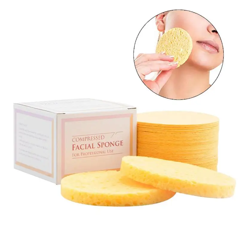 

Face Sponges For Cleansing 50Pcs Facial Cleansing Sponge With Honeycomb Structure Natural Face Sponges Gentle Spa Sponges For