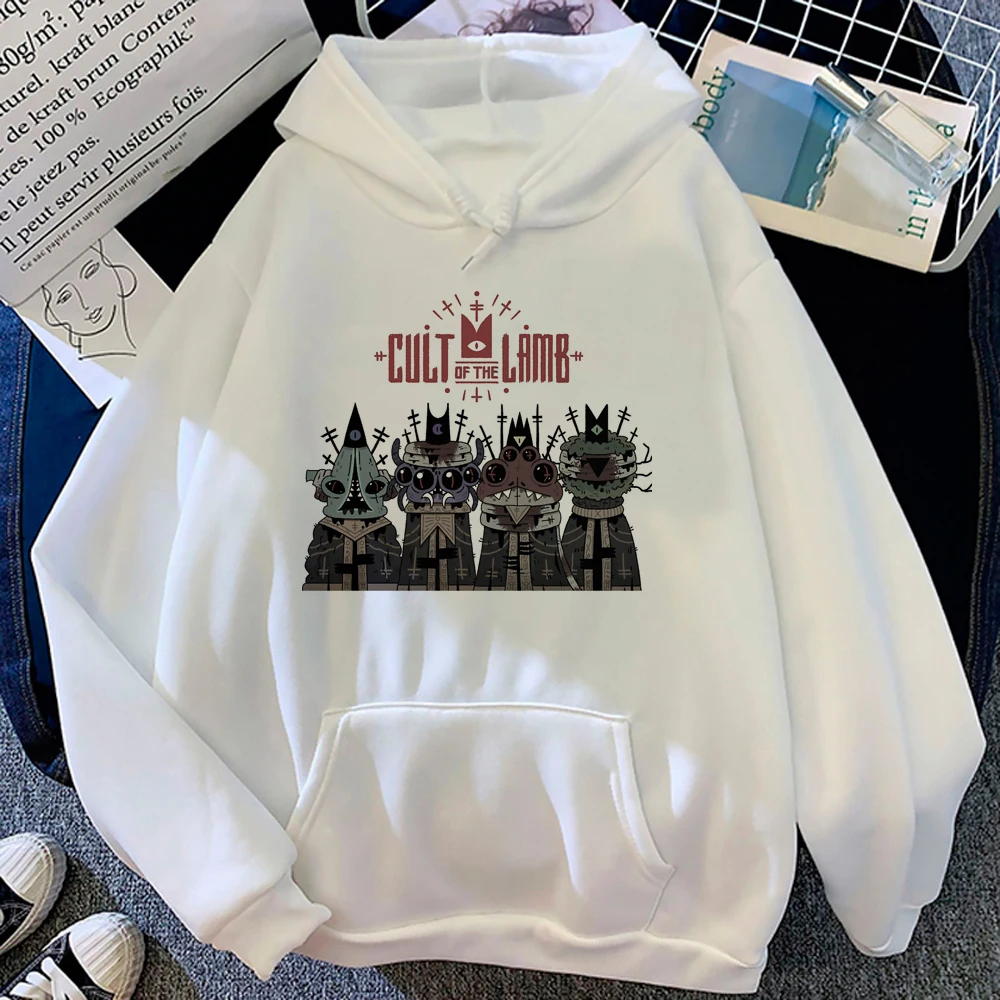 Felpe Con Cappuccio Cult Of The Lamb Donna Harajuku Maglione Gotico Giapponese Anni '90 Pullover Abbigliamento Harajuku Femminile