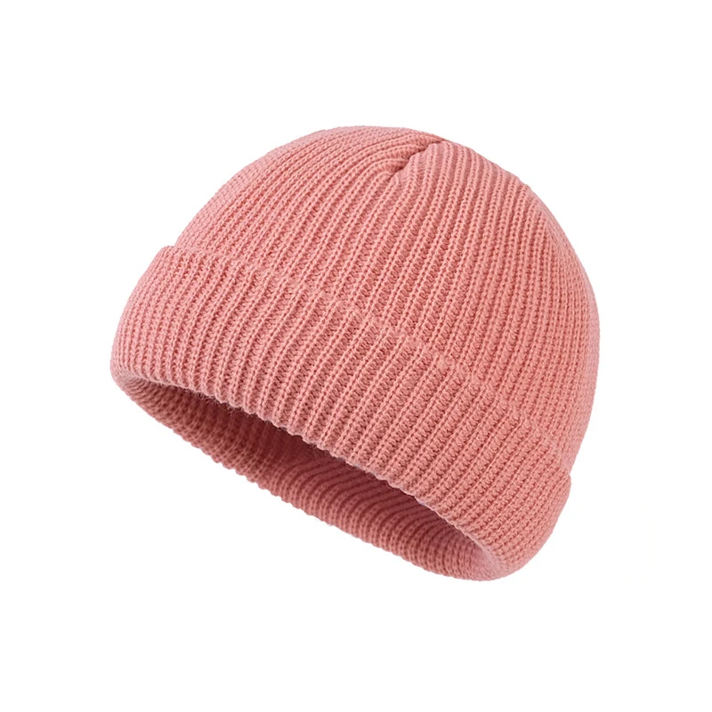 Men Fashion Knitted Hats Boy Skullcap Male Beanie Winter Retro Brimless Baggy Melon Cap Cuff Docker Fisherman Accessories fleece lined beanie Skullies & Beanies